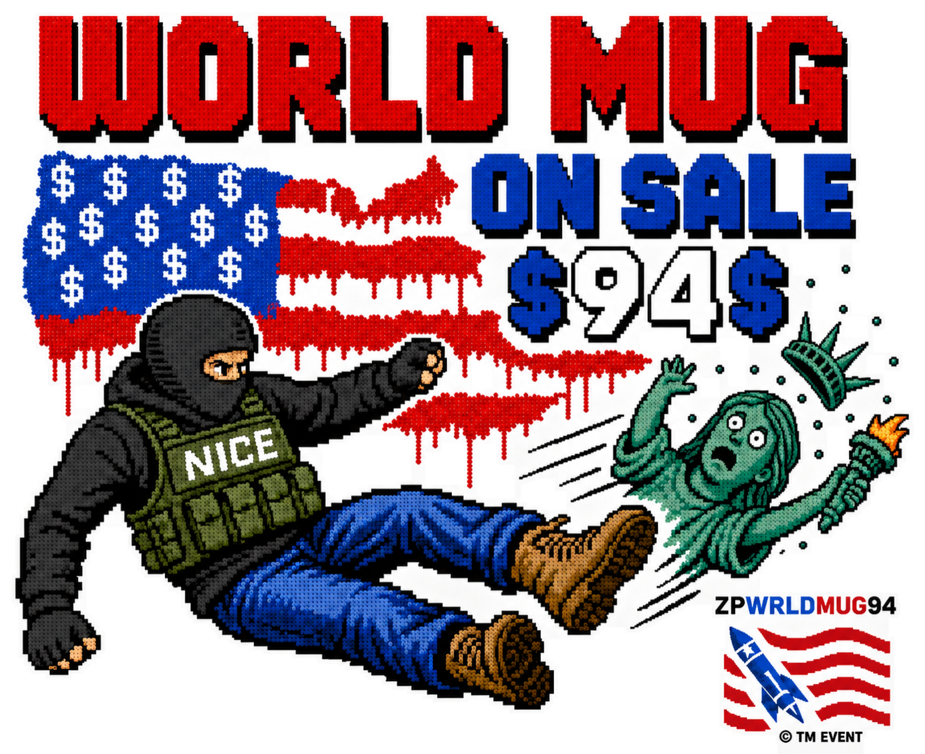 USA 94 8bit design artwork